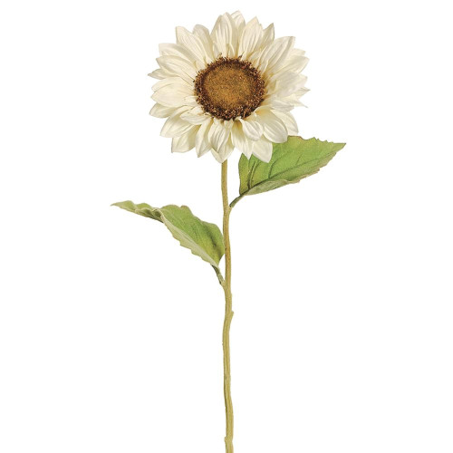 Sunflower Artificial Floral Spray - 24" - Cream - Pack of 24 - IMAGE 1