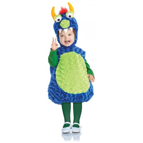 Child's Blue and Green Belly Babies Monster Halloween Costume - Size 4T-6T - IMAGE 1