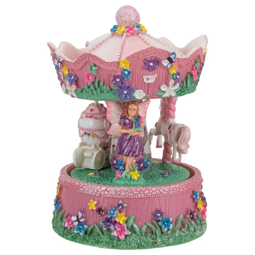 Children's Magical Fairy Animated Musical Carousel - 6.5" - IMAGE 1