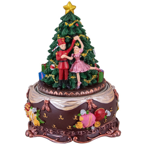6.25" Musical Nutcracker and Ballerina Christmas Decoration - IMAGE 1