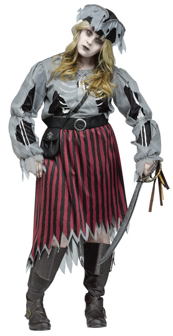 Pirate Zombie Queen Womens Adult Halloween Costume Plus Size - IMAGE 1