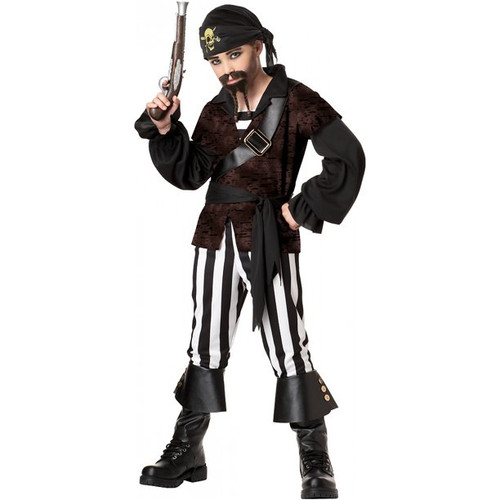 Pirate Swashbuckler Boys Halloween Costume - Medium Plus - IMAGE 1
