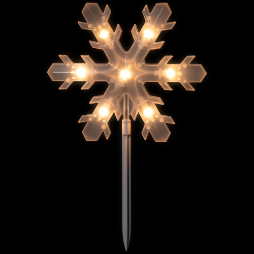 Lighted Snowflake Outdoor Christmas Pathway Markers - 14.25" - Set of 5 - IMAGE 1