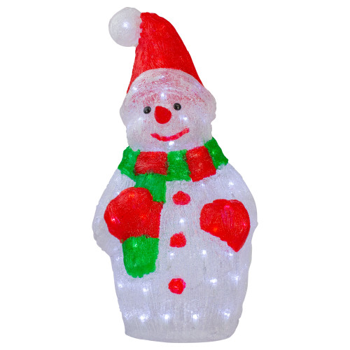 Lighted Commercial Grade Acrylic Christmas Snowman Display Decoration - 25" - IMAGE 1