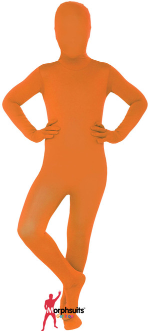 Morphsuits Original Solid Orange Kids Halloween Costume - Small - IMAGE 1