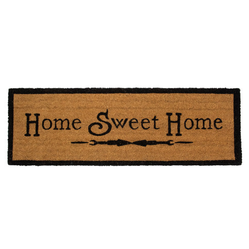 Natural Coir Rectangular "Home Sweet Home" Doormat 16" x 48" - IMAGE 1