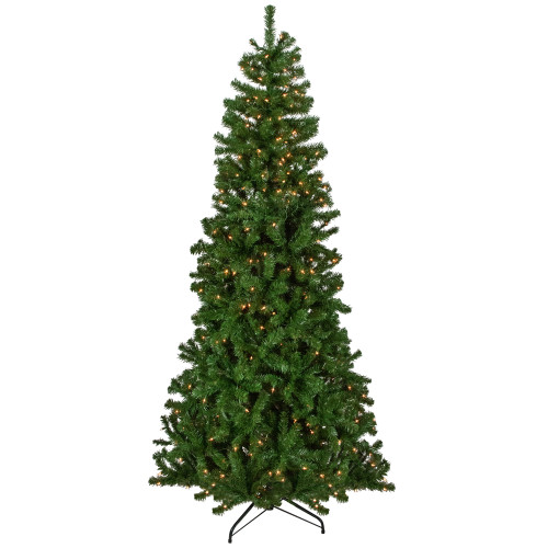 7' Pre-Lit Norfolk Spruce Artificial Christmas Tree, Clear Lights - IMAGE 1