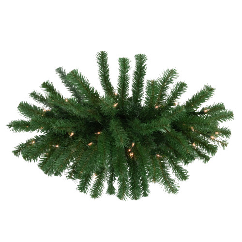 Pre-Lit Dorchester Pine Artificial Christmas Swag - 28" - Clear Lights - IMAGE 1