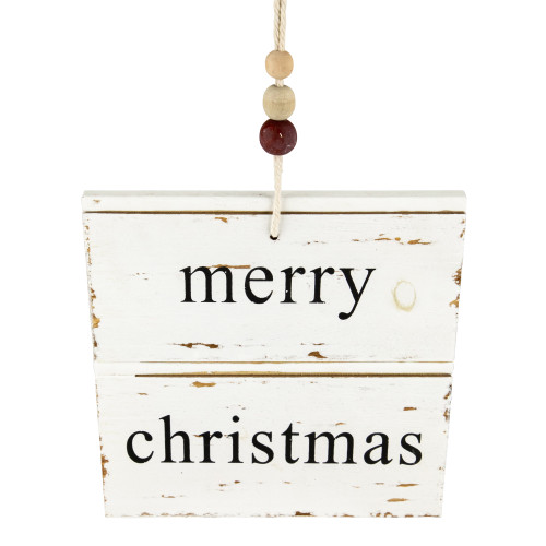 8" Reclaimed Wood Merry Christmas Wall Sign - IMAGE 1