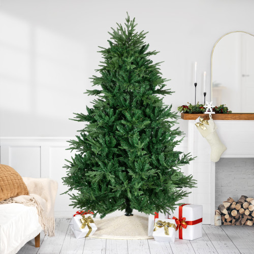 Real Touch™️ Full Juniper Pine Artificial Christmas Tree - Unlit - 6.5' - IMAGE 1