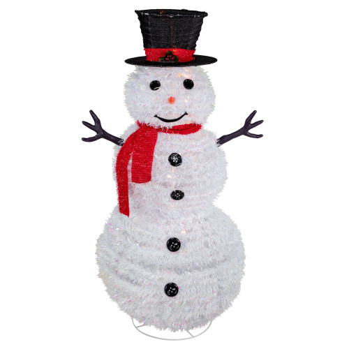 4' Lighted Pop-Up Snowman Outdoor Christmas Decoration - IMAGE 1