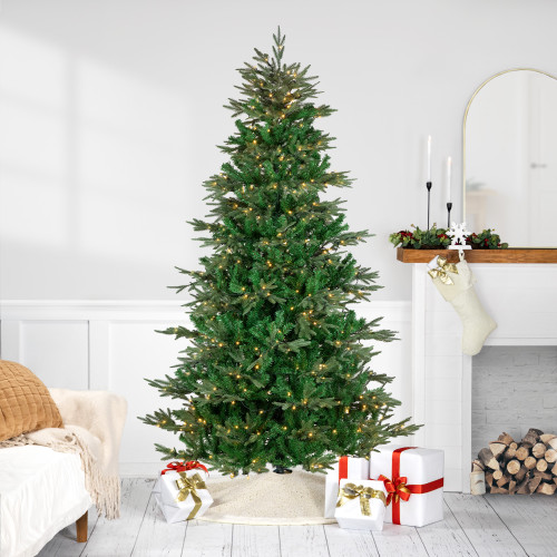 Real Touch™️ Pre-Lit Full Hudson Fir Artificial Christmas Tree - 7.5' - Warm White LED - IMAGE 1