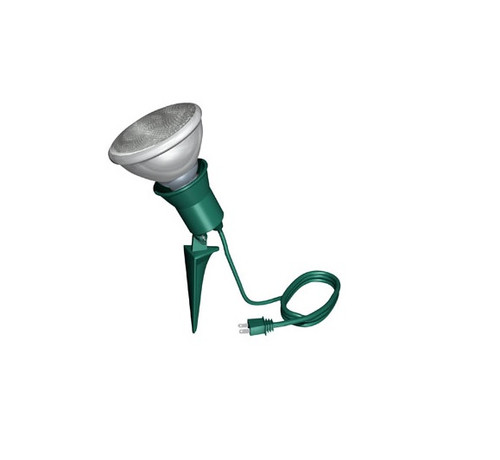 Green Outdoor Flood Lamp Holder with Ground Stake - IMAGE 1