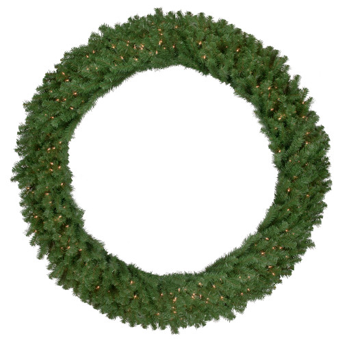Pre-Lit Deluxe Dorchester Pine Artificial Christmas Wreath - 60" - Clear Lights - IMAGE 1