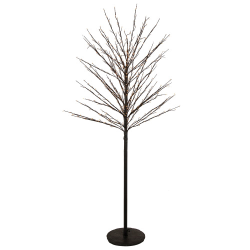 5' Black LED Lighted Christmas Twig Tree - Warm White Lights - IMAGE 1