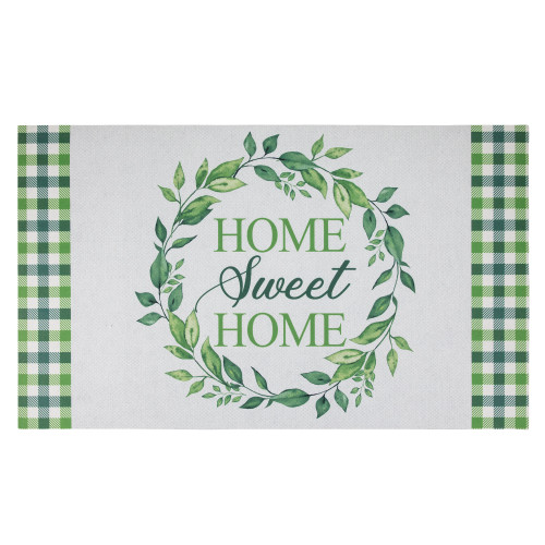 Home Sweet Home Gingham Doormat 18" x 30" - IMAGE 1