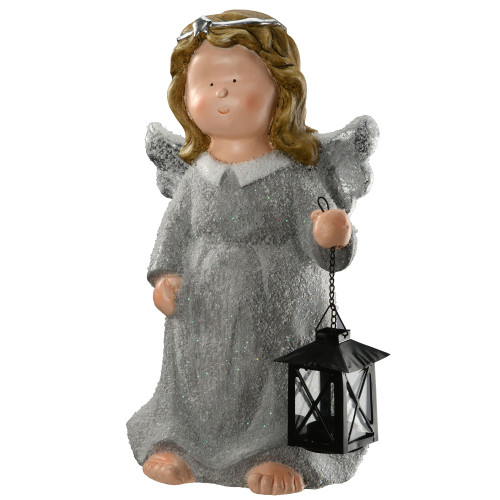 16" Angel with Lantern Christmas Tabletop Decoration - IMAGE 1