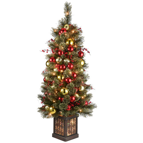 4' Pre-Lit Dakota Pine Entrance Tree, Clear Lights - IMAGE 1
