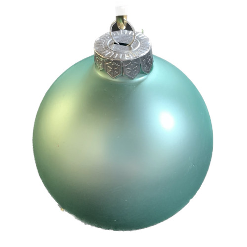 Small Matte Finish Glass Christmas Ball Ornaments - 2" (50mm) - Sea Foam Green - 28ct - IMAGE 1