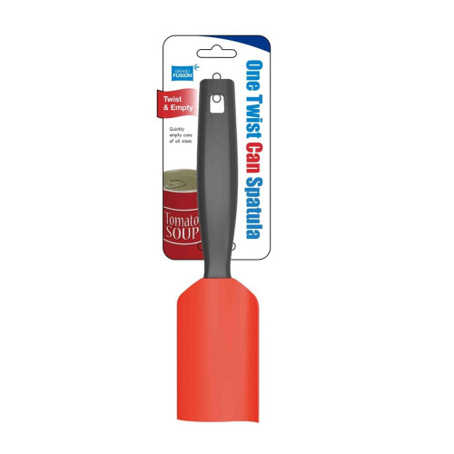 12" Red and Black One Twist Double Edge Can Spatula - IMAGE 1