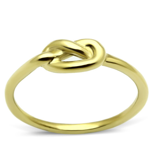 Women's Ion Plated Gold Stainless Steel Knotted Ring - Size 5 (Pack of 2) - IMAGE 1