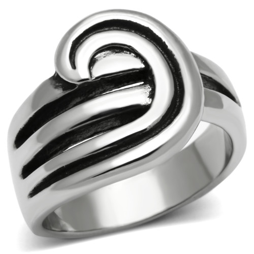 High Polished Tapered Stainless Steel Women's Ring - Size 6 (Pack of 2) - IMAGE 1