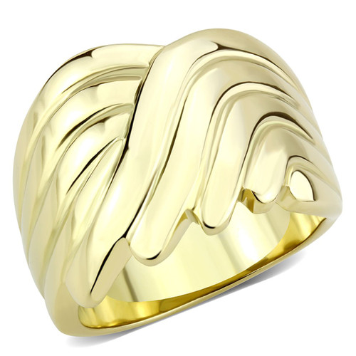 IP Gold Stainless Steel Women's Ring - Size 8 (Pack of 2) - IMAGE 1