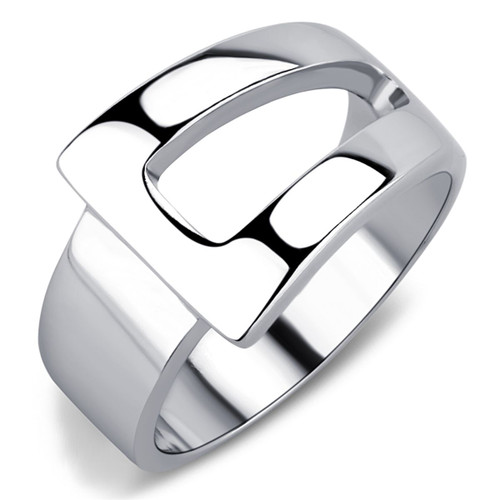 Women's High Polished Stainless Steel Oriental Ring - Size 7 (Pack of 2) - IMAGE 1