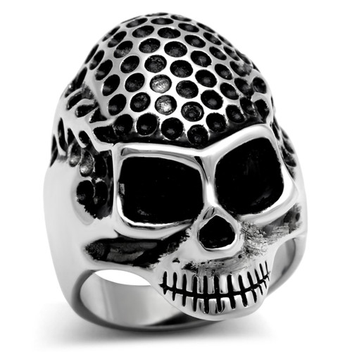 Men's Stainless Steel Biker Skull Designed Ring - Size 11 (Pack of 2) - IMAGE 1