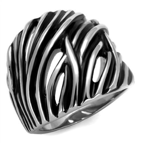 Stainless Steel Tapered Men's Ring with Jet Black Epoxy - Size 12 (Pack of 2) - IMAGE 1