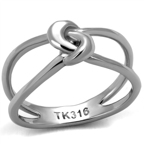 Women's High Polished Free Form Style Stainless Steel Ring - Size 6 (Pack of 2) - IMAGE 1