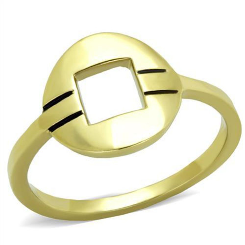 Women's Gold Ion Plated Stainless Steel Ring - Size 6 (Pack of 2) - IMAGE 1