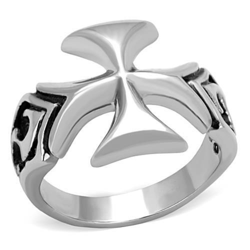 Men's Stainless Steel Engagement Ring with Black Epoxy - Size 13 (Pack of 2) - IMAGE 1