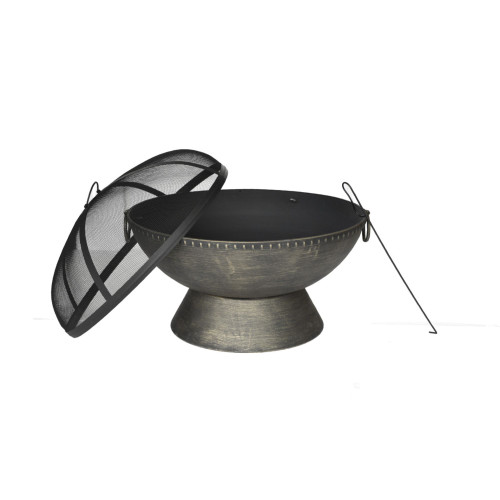 29.75" Black Decorative Wood Fire Pit - IMAGE 1