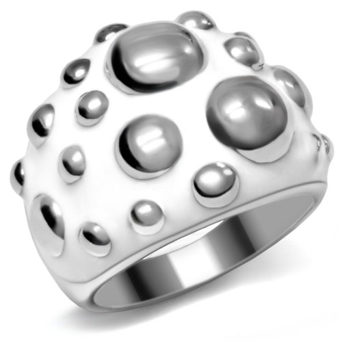 Women's Stainless Steel Bubble Design Ring - Size 6 (Pack of 3) - IMAGE 1