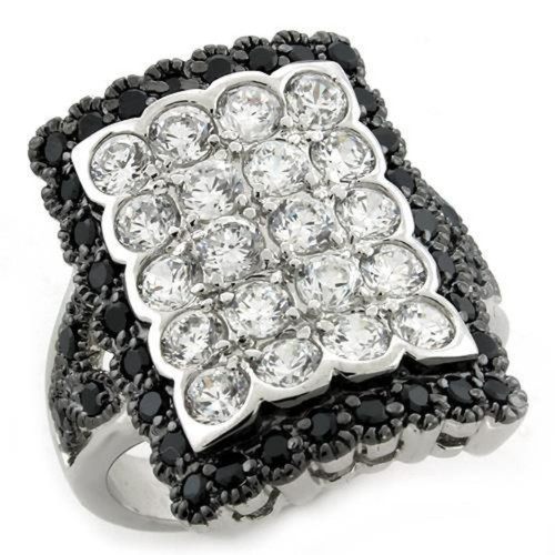 Women's 925 Sterling Silver Ring with AAA Grade Cubic Zirconia Multi Color - Size 8 - IMAGE 1
