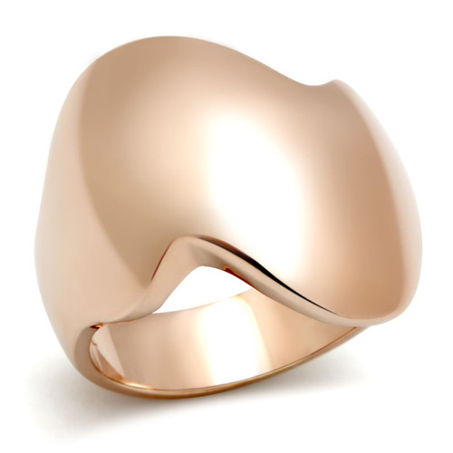 Rose Gold Ion Plated Women's Freeform Ring - Size 6 (Pack of 3) - IMAGE 1