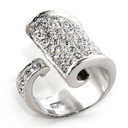 Women's 925 Sterling Silver Ring with Top Grade Crystals - Size 6 - IMAGE 1