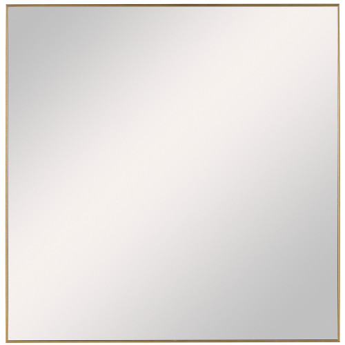Sleek Square Framed Wall Mirror - 29" - Gold - IMAGE 1