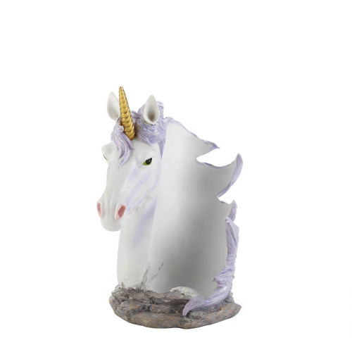 11" White and Gold Unicorn Mane Wrapped Wine Bottle Holder - IMAGE 1
