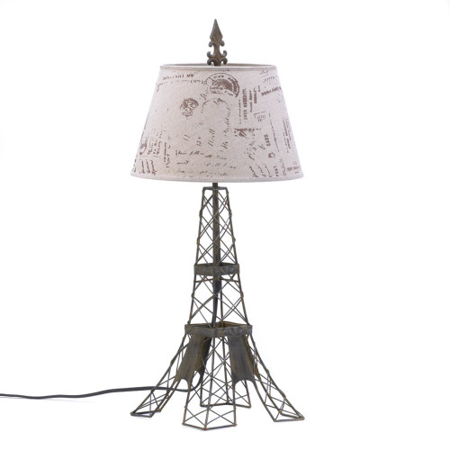 27.5" Gray and Ivory Contemporary Parisian Table Lamp - IMAGE 1