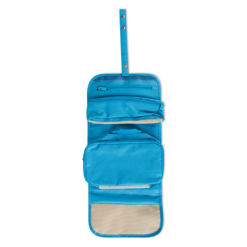 20.5" Cerulean Blue and Off-White Outdoor Travel Accessories DII Medium Rolled Toiletry Bag - IMAGE 1