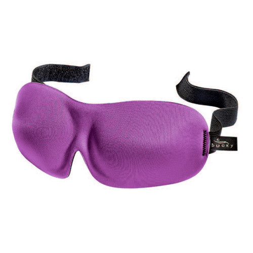 9" Orchid Purple and Black Personal Accessories Bucky 40 Blinks Sleep Mask (Pack of 2) - IMAGE 1