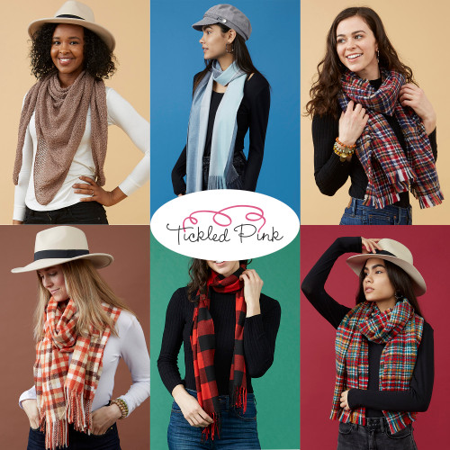 5.5' Beige Stylish and Fashionable Tickled Pink Fall Cowboy Scarf - IMAGE 1