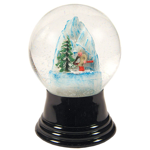 5" Perzy Medium Skier Christmas Snow Globe - IMAGE 1