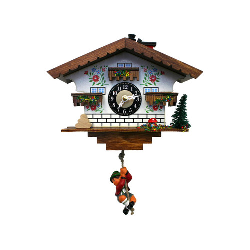 6.75" Engstler Battery-Operated Boy Swing Mini Size Cuckoo Wall Clock - IMAGE 1