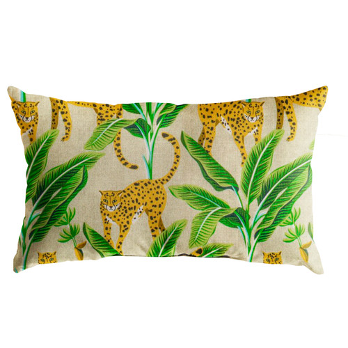20" Yellow and Green Comfortable Indoor and Outdoor Rectangular Throw Pillow - IMAGE 1