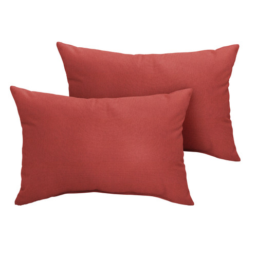 Set of 2 Orange Sunbrella Henna Forest Indoor and Outdoor Throw Pillows, 20" - IMAGE 1