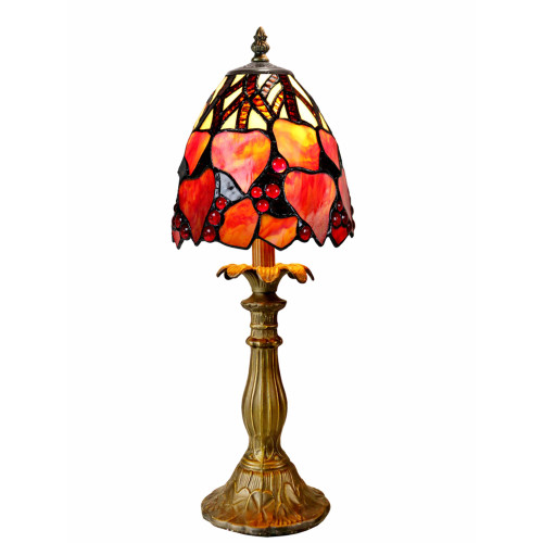 13" Antique Estelle Hand Rolled Table Lamp with Dome Shade - IMAGE 1