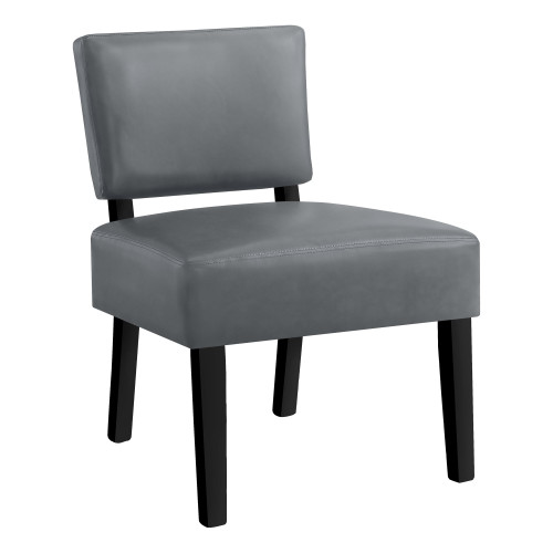 31.5" Gray and Black Contemporary Upholstered Armless Chair - IMAGE 1